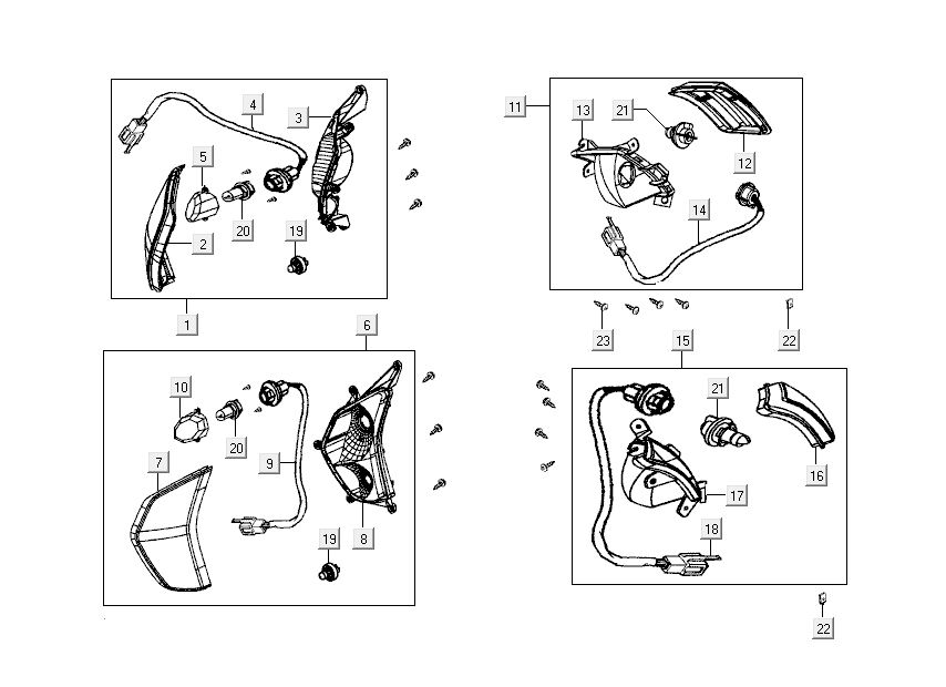 Knipperlichten Kymco Like TT 4-takt zwart glans 2015 2015