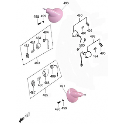 Knipperlichten Santini San Remo blauw