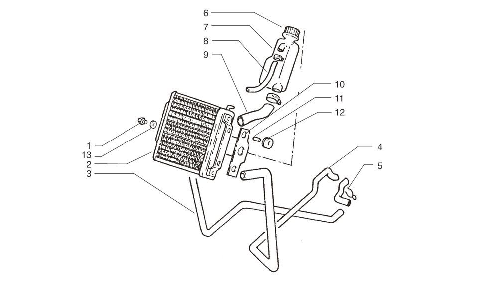 Radiateur - Koeling Beta Ark-k 50 2-takt LC geel 2004