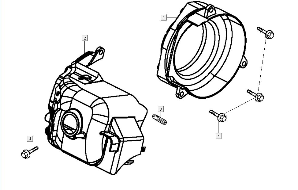 Koelkappen Kymco G-Dink 2-takt Donkergrijs