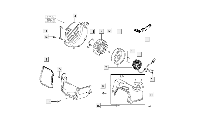 Ontsteking - Stator - Vliegwiel - Koelkappen Kymco VP50i Euro 4 tecno silver