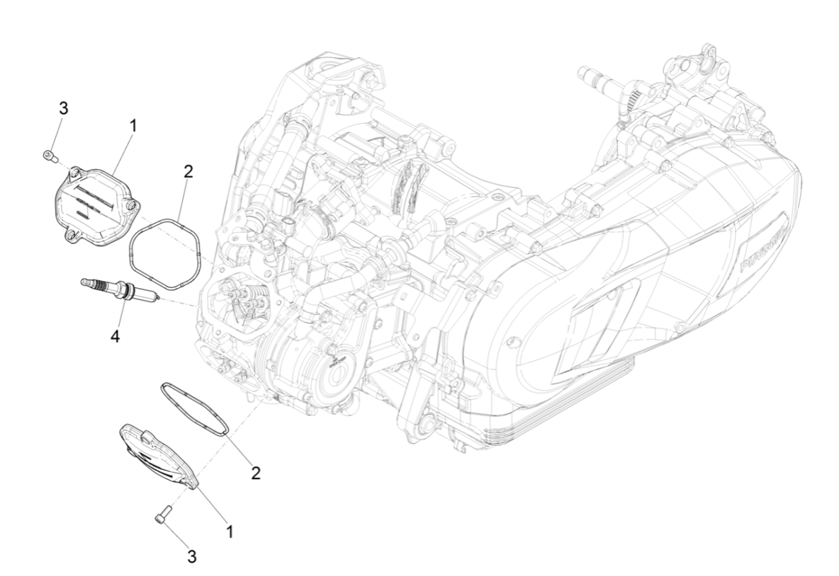 Kleppendeksel - Bougie Piaggio Medley 125 ABS Euro 5 2021-2022
