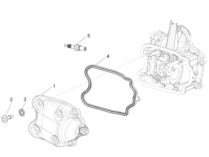 Kleppendeksel - Bougie Piaggio Beverly 350 Sport Touring Euro 3 2013-2014