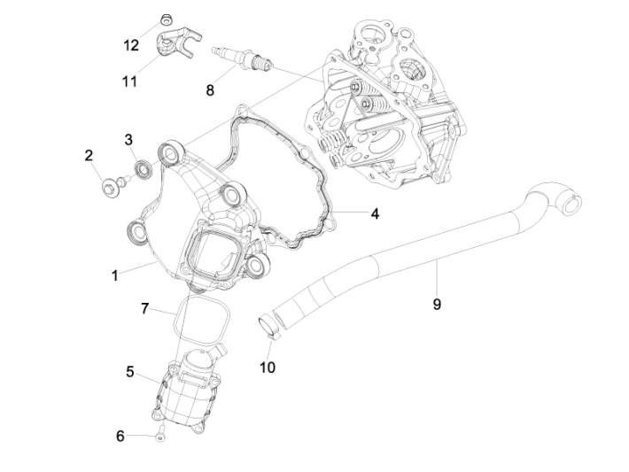 Kleppendeksel - Bougie Piaggio MP3 300 LT Sport 2009-2014