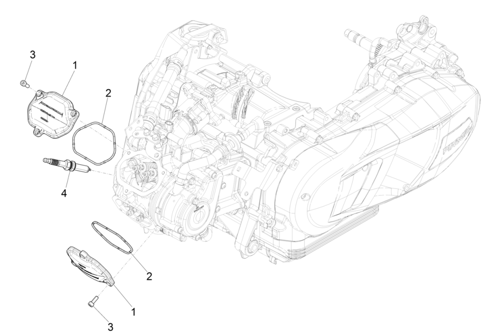 Kleppendeksel - Bougie Vespa GTS 125 IE ABS Euro 5 2021