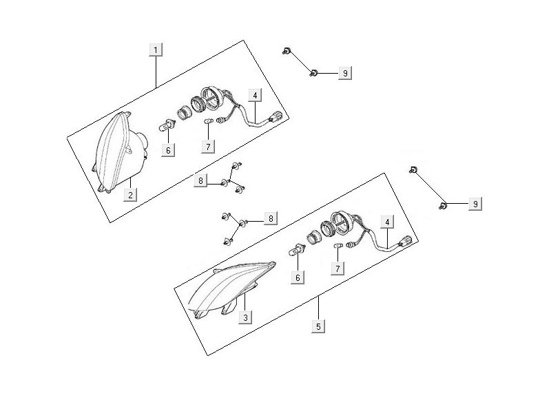 Koplamp Kymco MXU 500