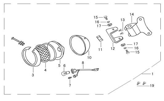 Koplamp AGM Joy zwart