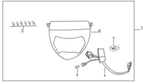 Koplamp AGM SP50 wit