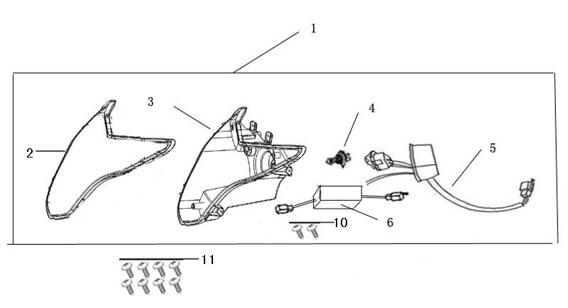 Koplamp China R8 wit