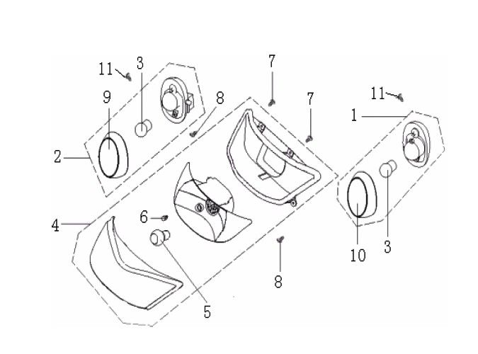 Koplamp Generic Cracker 50 2-takt wit 2009