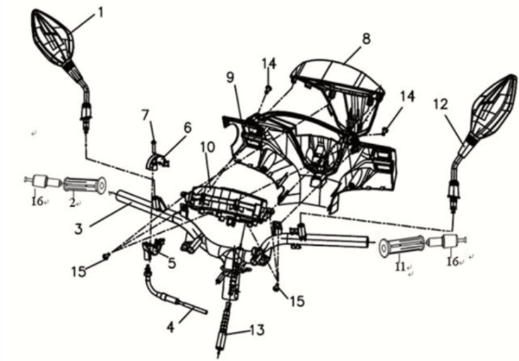 Koplamp KPL. Sym Symphony ST 125I E4 Mat gray (GY-010U)