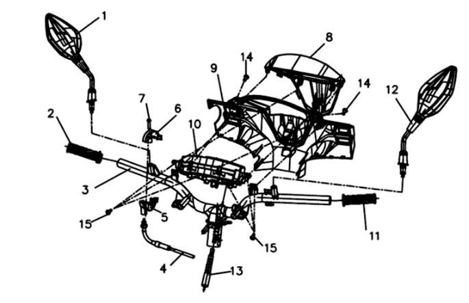 Koplamp KPL. Sym Symphony ST E3 Light Black (BK-7C)
