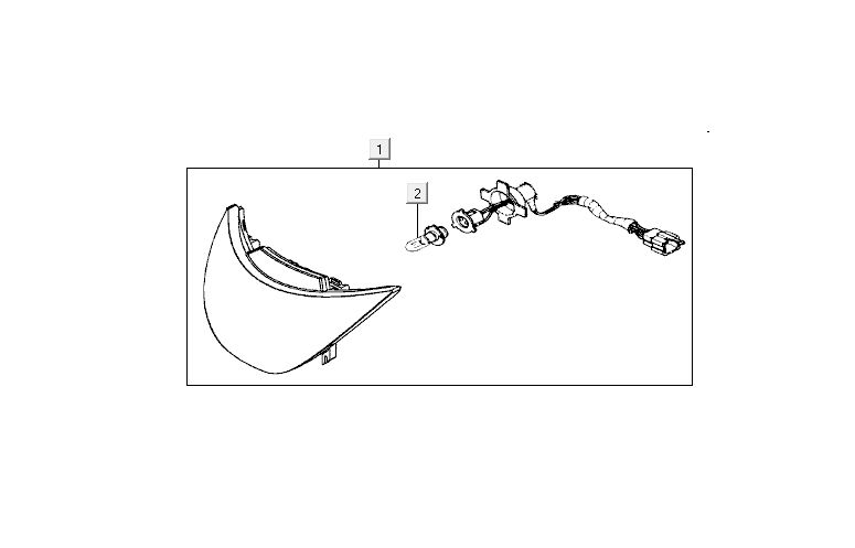 Koplamp Kymco Activ 50 4-takt blauw-zwart