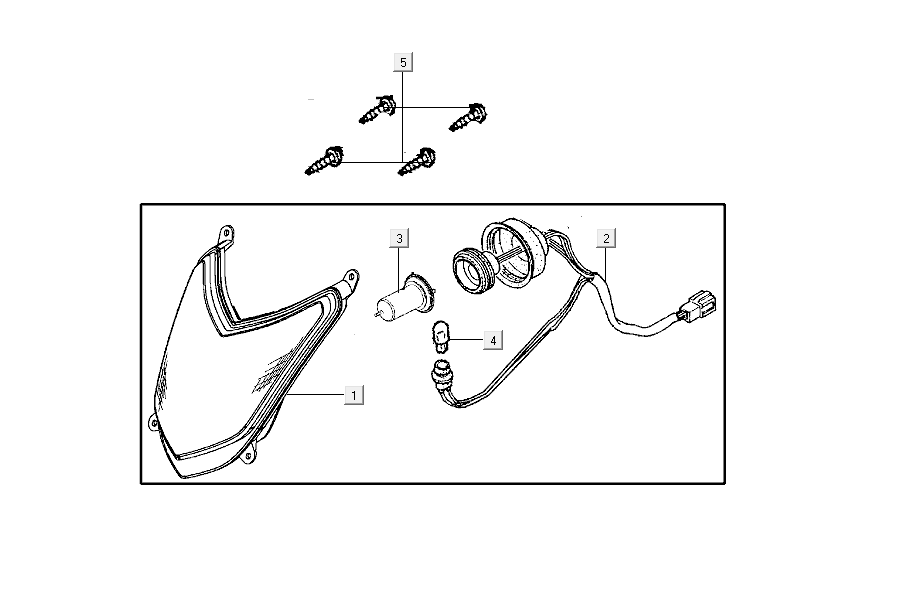 Koplamp Kymco Agility Delivery 4-takt Euro 4 wit