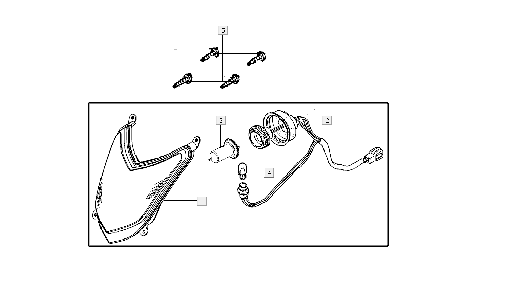 Koplamp kymco Agility FR 12' 4-takt Euro 4 bruin