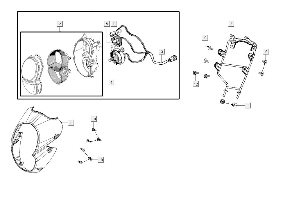 Koplamp Kymco K-Pipe 4-takt Wit