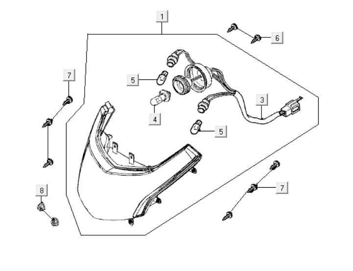 Koplamp Kymco New Dink 200i