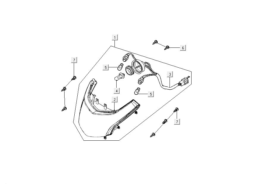 Koplamp Kymco New Dink 4-takt donkergrijs