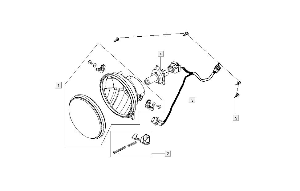 Koplamp Kymco New Sento 50i 4-takt Wit