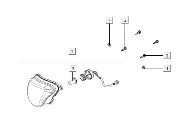 Koplamp Kymco People One 125i