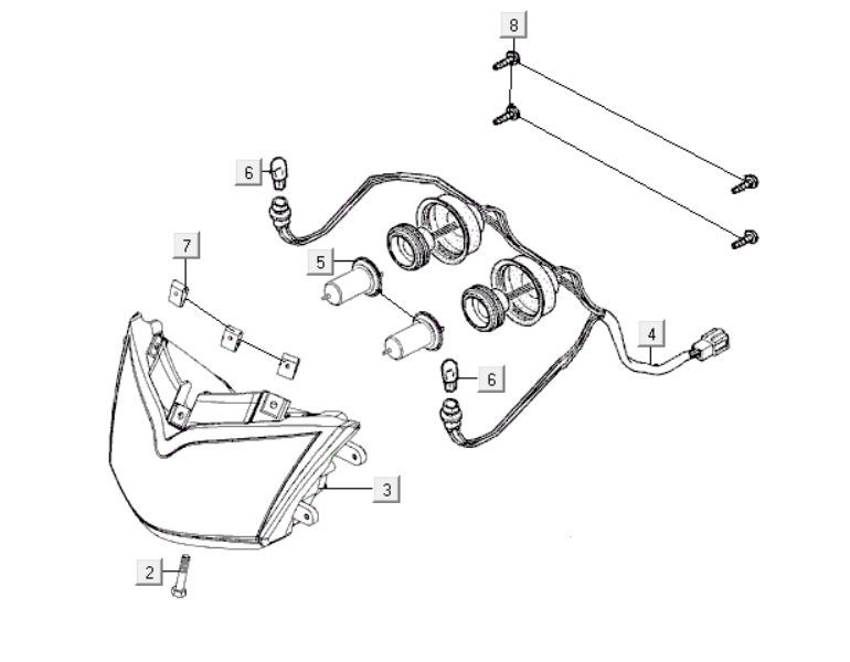 Koplamp Kymco People S 300i