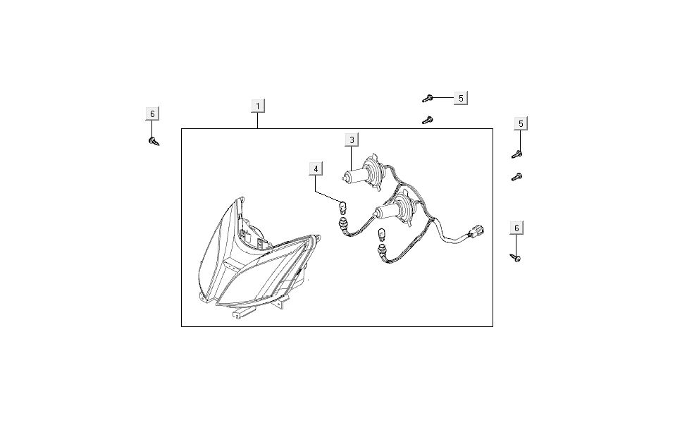 koplamp Kymco Super8 50 4-takt 2009→ rood