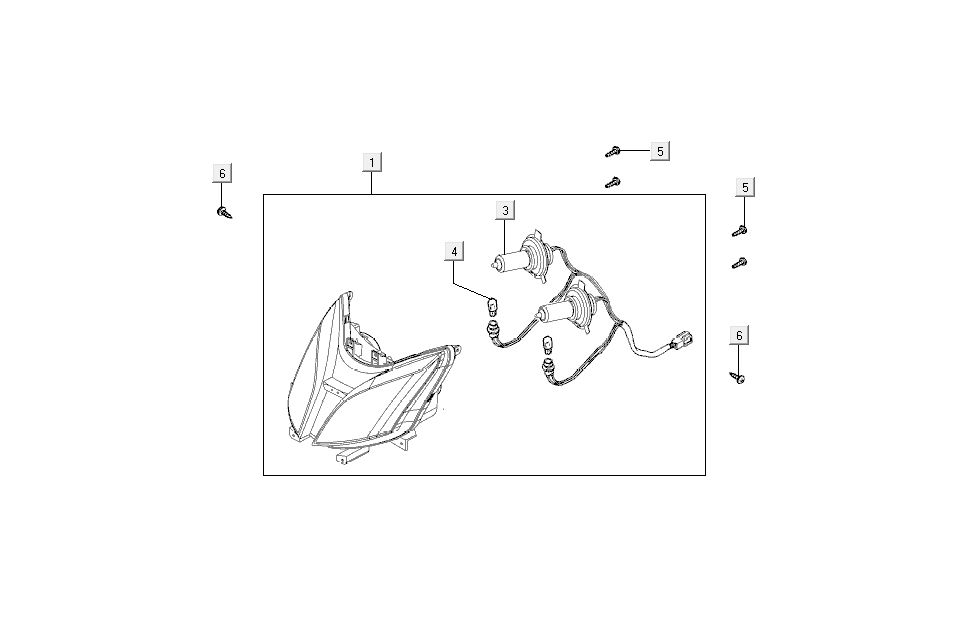 koplamp Kymco Super8 50 4-takt 2007-2009 oranje