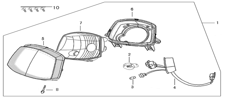 Koplamp Neco Lola creme terra
