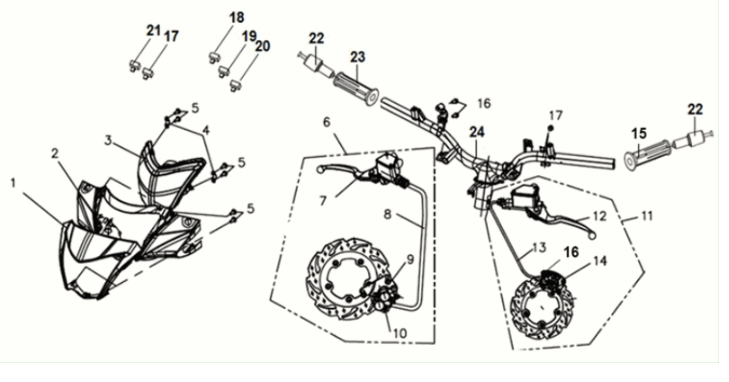 Koplamp / tellerbekleding / spiegels Sym Symphony ST E3 Light Black (BK-7C)