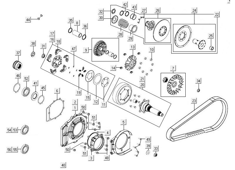 Koppeling Kymco MXU 500