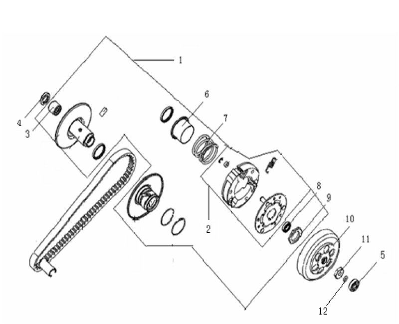 Koppeling - Koppelingshuis Generic Ideo 50 2-takt 2010 blauw