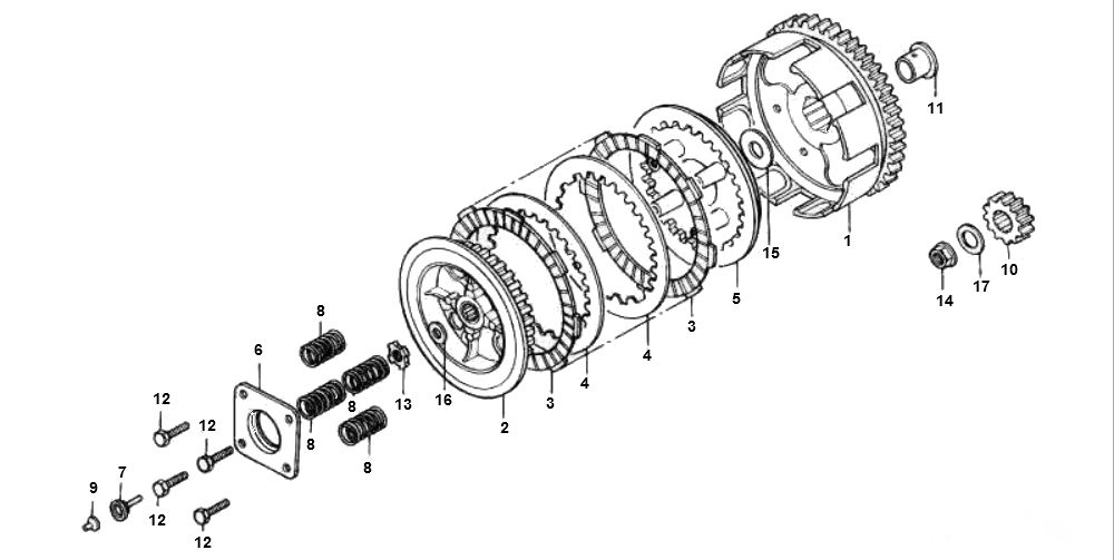 Koppeling Honda MTX-SH