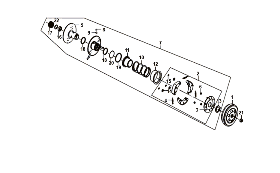 Koppeling - Koppelingshuis Sym Jet 14