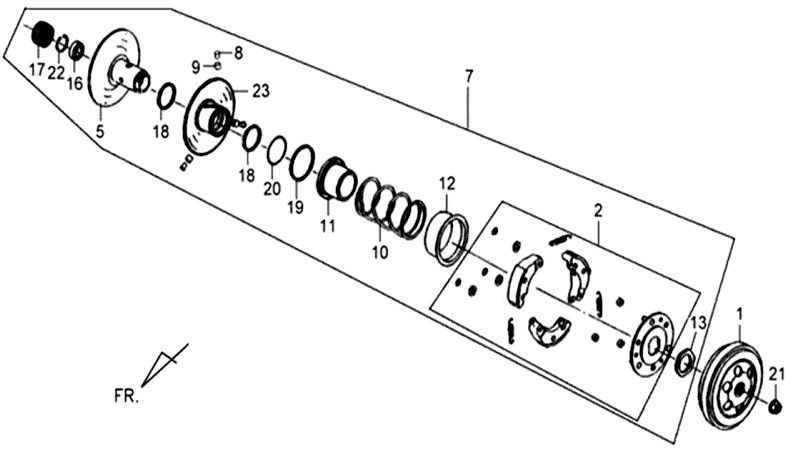 Koppeling - Koppelingshuis Sym Mio-Koppeling - Koppelingshuis Sym Mio-1