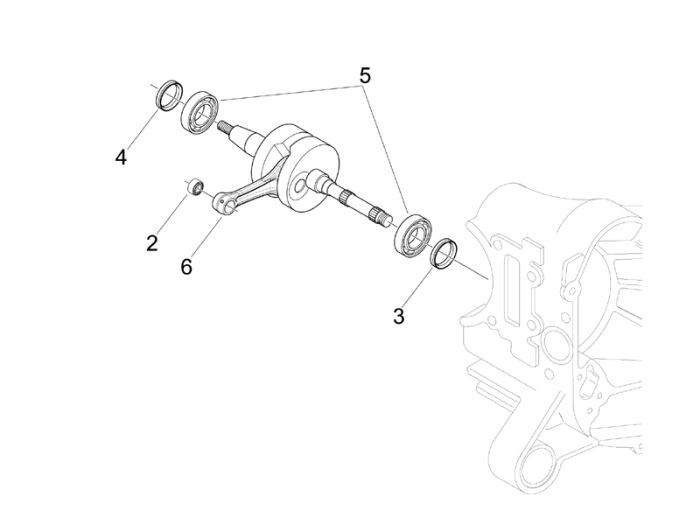 Krukas Vespa S 50 2-takt AC