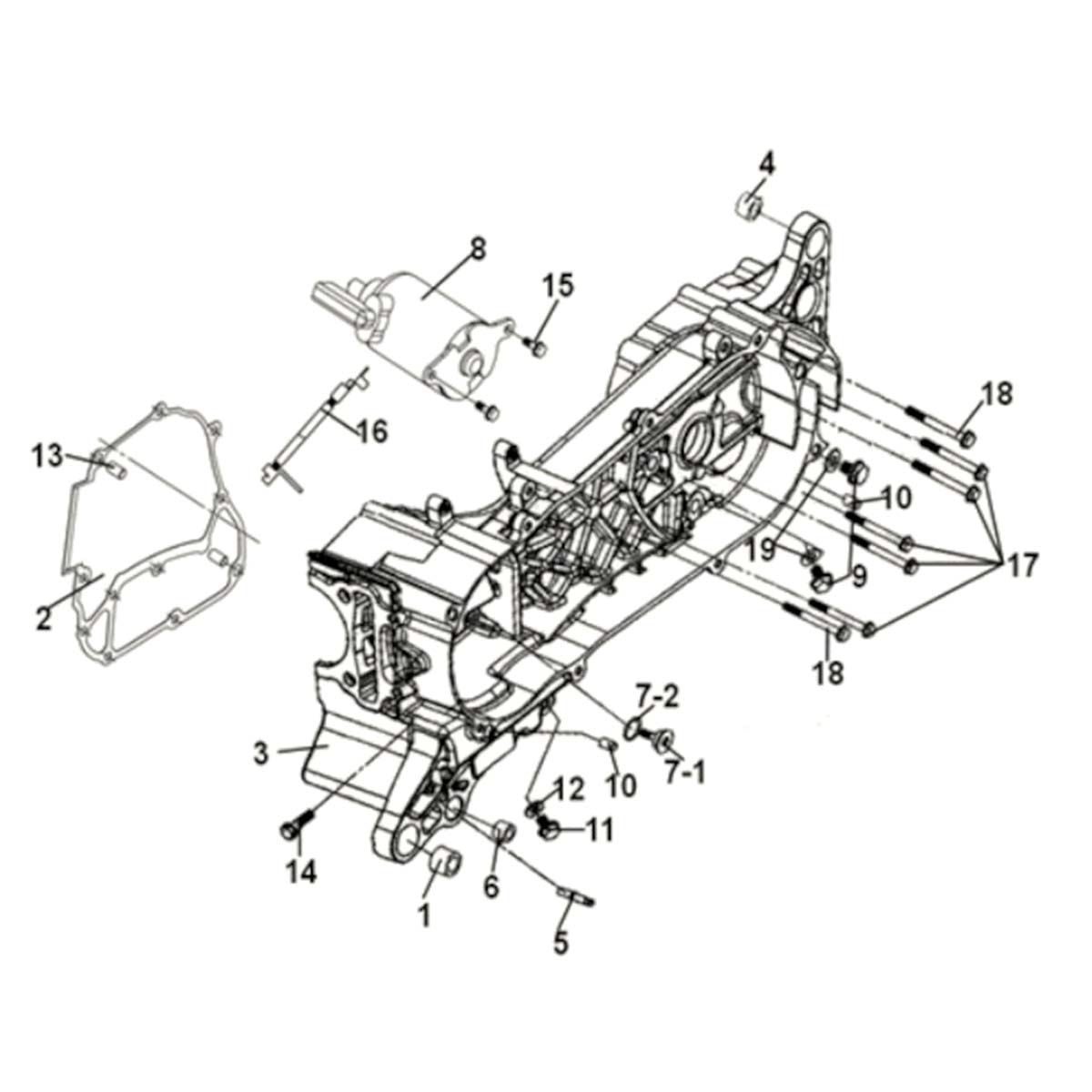 L. CRANK CASE Sym Symphony ST 125i LC E5