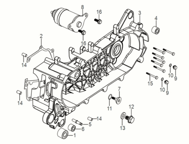 L. crank case Sym Symphony ST 50 E5