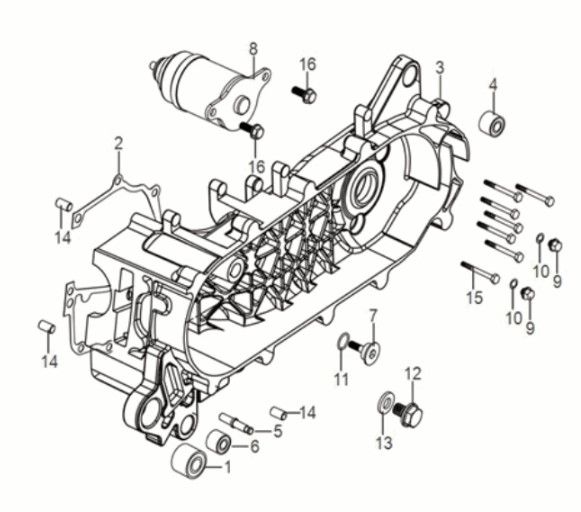 Carterdeksel Sym Jet 14 50i Euro 5