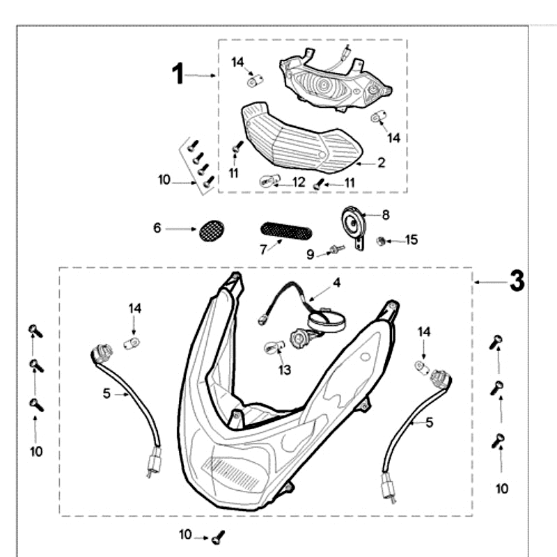 Koplamp - Achterlicht Peugeot Kisbee rood