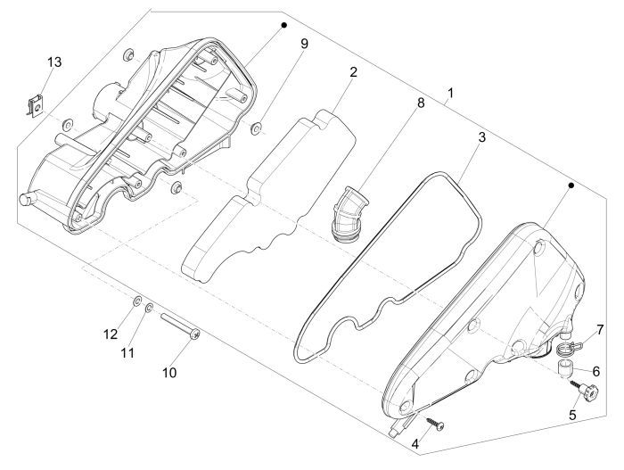 Luchtfilter Vespa Sprint 50 4-takt 2V 25km/u