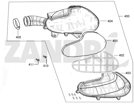 Luchtfilter Santini Capri rood
