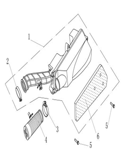 Luchtfilter China Ape 50 bruin
