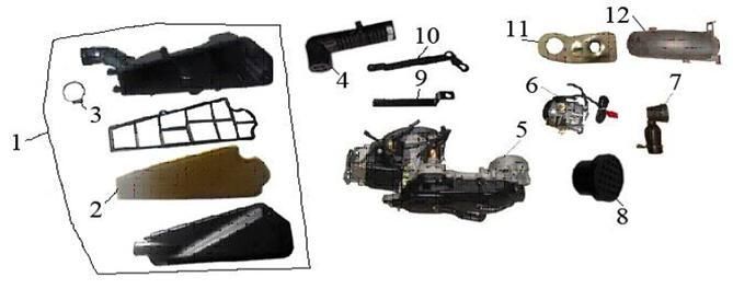 Luchtfilter China LX antraciet