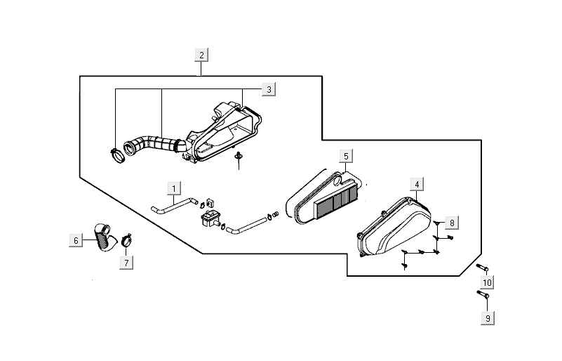Luchtfilter Kymco Agility Delivery 4-takt Euro 4 zwart