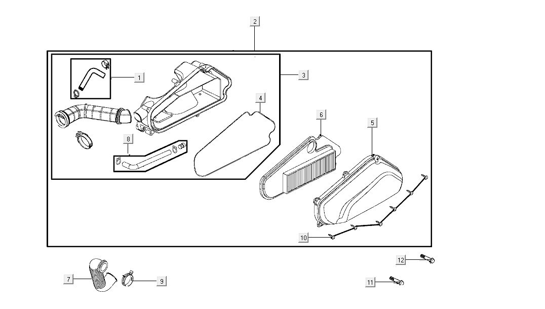 Luchtfilter kymco Agility FR 12' 4-takt Euro 4 bruin