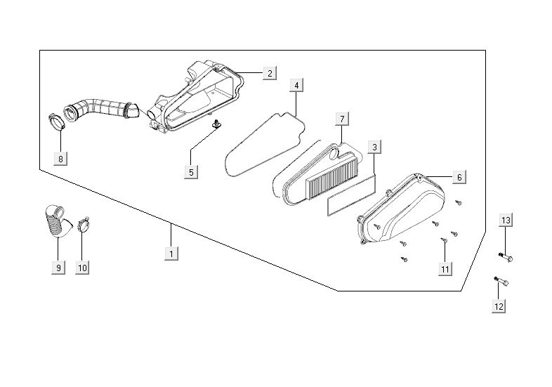 Luchtfilter Kymco Agility RS 4-takt zwart 09