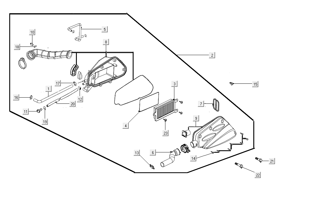 Luchtfilter Kymco People S 50i Euro 4 Mat Grijs
