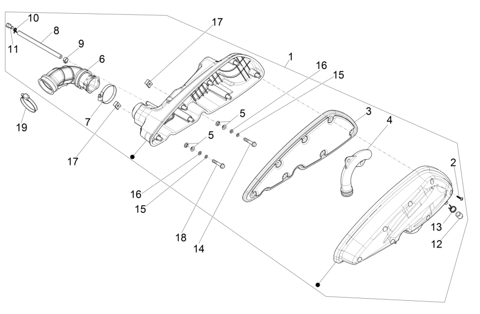 Luchtfilter Piaggio MP3 350 Maxi Sport ABS Euro 4 2018-2020