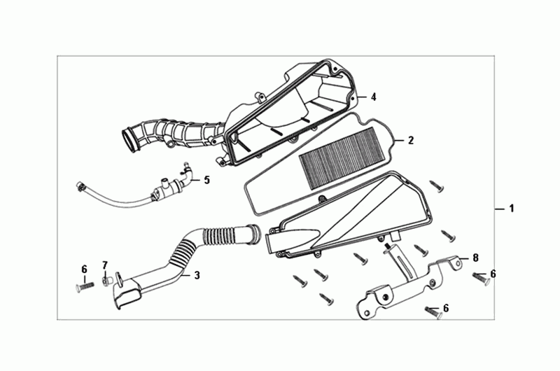 Luchtfilter Sym Allo Euro 4 (BK-5560S) Bright Black