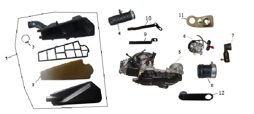 Luchtfilter Turbho RG 50 4-takt AC zwart creme